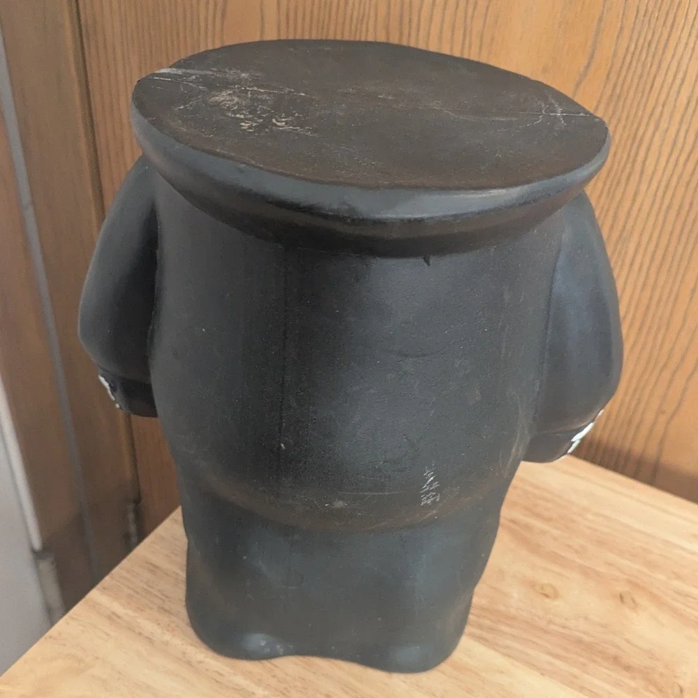Skeleton Blow Mold Pedestal Pumpkin Candy Bowl Stand Halloween Decor Spooky Goth